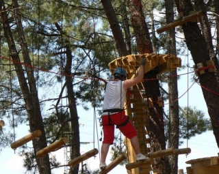 en puentes colgantes